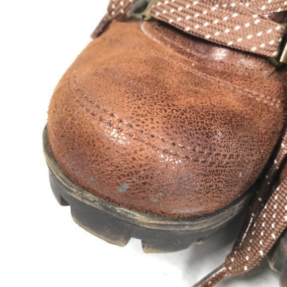 Nine West Jana Jay Ankle Boots Vintage Lace up Brown Size 6 - Picture 8 of 9